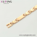 75129 Xuping moda pulsera oro mano cadena moda oro diseño pulsera del encanto para unisex